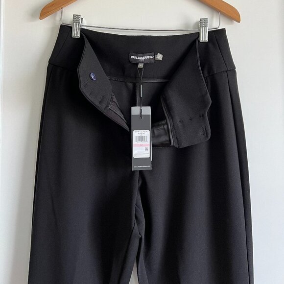 Karl Lagerfeld Paris | Black Wide Leg Dress Pants - Picture 3 of 6